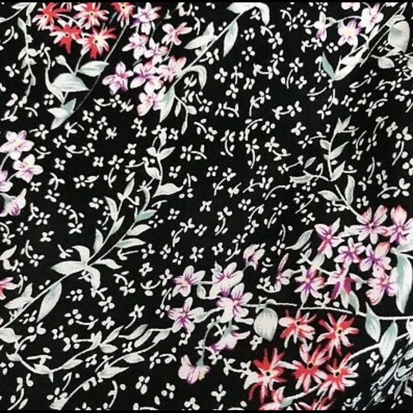 Free Preople Peasant Babydoll Floral Mini Press Black M - Picture 5 of 12